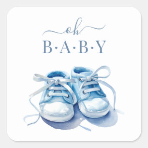 Sticker Carré Cartable bébé Invitation à la baby shower, Bébé ga