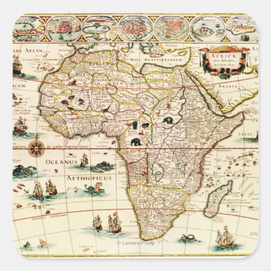 Sticker Carré Carte AfriquePanoramiqueAfrique 2 (Devant)