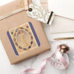 Sticker Carré Carte antique du Zodiaque céleste, Astrologie vint