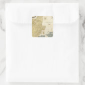 Sticker Carré Carte Atlas du Danemark (Sac)