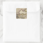 Sticker Carré Carte Atlas du Moyen-Orient (Sac)