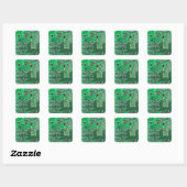Sticker Carré Carte circuit imprimé circuit vert PCB (Feuille)