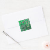 Sticker Carré Carte circuit imprimé circuit vert PCB (Enveloppe)