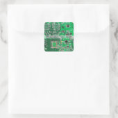 Sticker Carré Carte circuit imprimé circuit vert PCB (Sac)