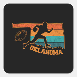 Sticker Carré Carte colorée de l'État de l'Oklahoma