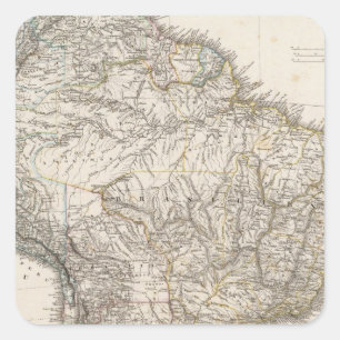 Sticker Carré Carte composée de l'Amérique du Sud