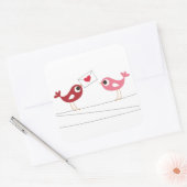 Sticker Carré Carte d'amour pour les oiseaux (Enveloppe)