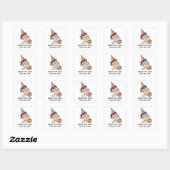 Sticker Carré Carte d'anniversaire drôle (Feuille)