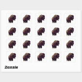 Sticker Carré Carte de bison buffle (Feuille)