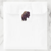 Sticker Carré Carte de bison buffle (Sac)