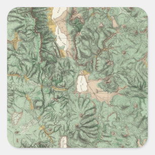 Sticker Carré Carte de classification des terres du Nevada