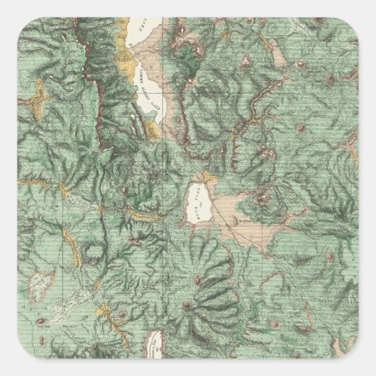 Sticker Carré Carte de classification des terres du Nevada (Devant)