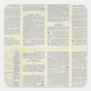 Sticker Carré Carte de la Californie 3