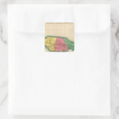 Sticker Carré Carte De La Jamaïque (Sac)