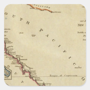 Sticker Carré Carte de la Nouvelle-Galles du Sud