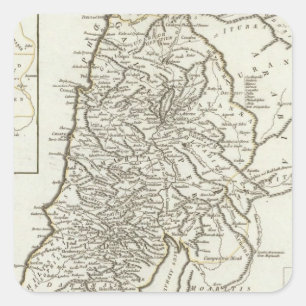 Sticker Carré Carte de la Palestine