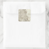 Sticker Carré Carte de la ville de Mexico (Sac)