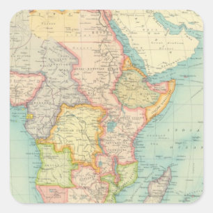 Sticker Carré Carte de l'Afrique avec routes maritimes