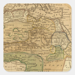 Sticker Carré Carte de l'Afrique par Worcester