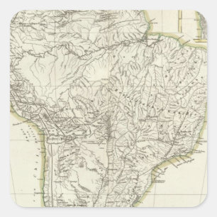 Sticker Carré Carte de l'Amérique du Sud 3