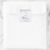 Sticker Carré Carte de l'archipel des Galapagos, 1844 (Sac)