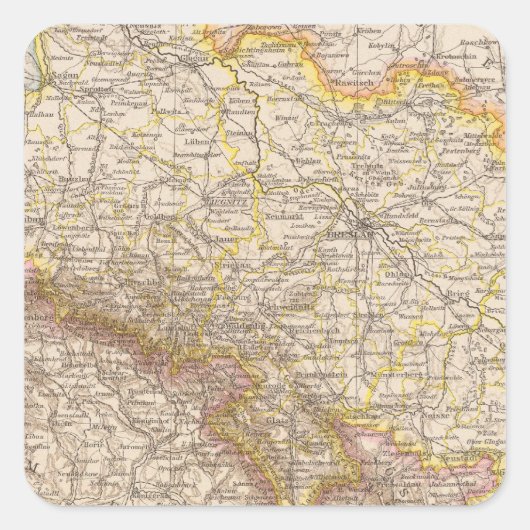 Sticker Carré Carte de l'Atlas Schlesien (Devant)