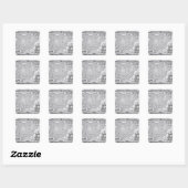 Sticker Carré Carte de l'Espagne (Feuille)