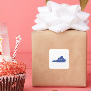 Sticker Carré Carte de l'état de la silhouette de la maison Virg