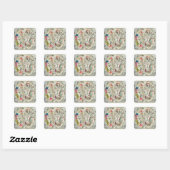 Sticker Carré Carte de l'hémisphère Sud (Feuille)