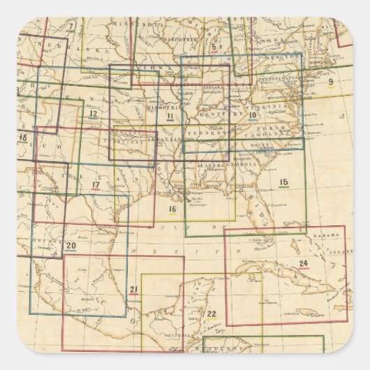 Sticker Carré Carte de l'index Explication des signaux utilisés (Devant)