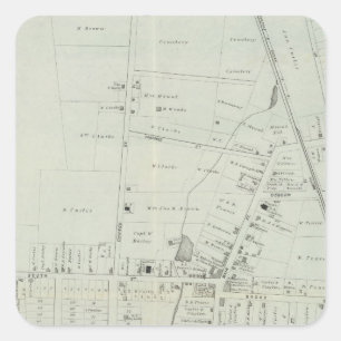 Sticker Carré Carte de Manasquan, New Jersey