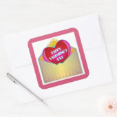 STICKER CARRÉ CARTE DE RÉALISATION "HEUREUSE SAINTE-VALENTIN" (Enveloppe)
