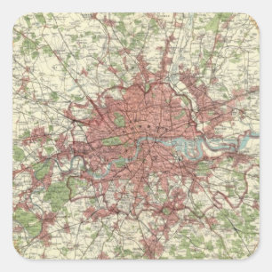 Sticker Carré Carte de région de Londres