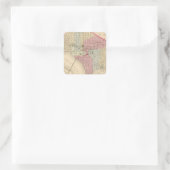 Sticker Carré Carte de Washington par Mitchell (Sac)