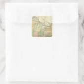 Sticker Carré Carte des États-Unis 6 (Sac)