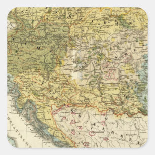 Sticker Carré Carte d'ethnographie de l'Europe