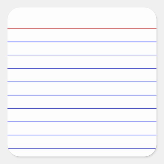 Sticker Carré Carte d'index (Devant)