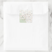 Sticker Carré Carte du code postal San Diego (Sac)