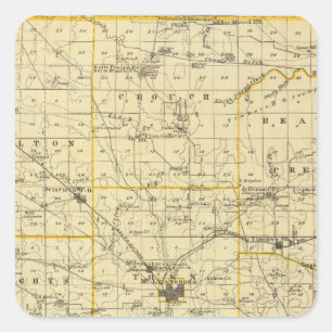 Sticker Carré Carte du comté de Hamilton