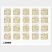Sticker Carré Carte du comté de Hancock (Feuille)