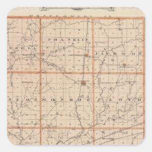 Sticker Carré Carte du comté de Putnam