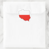 Sticker Carré Carte du drapeau de la Pologne (Sac)