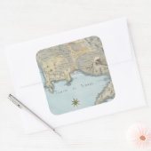 Sticker Carré Carte du Golfe de Naples et d'abords (Enveloppe)