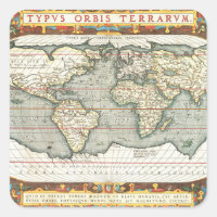 Carte du monde vintage par Abraham Ortelius 1587–1