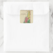 Sticker Carré Carte Du New Hampshire (Sac)