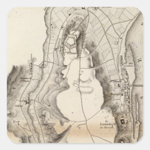 Sticker Carré Carte du Plateau Saint-Pierre Atlas