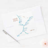 Sticker Carré Carte du sentier des chutes du RGSP (Enveloppe)