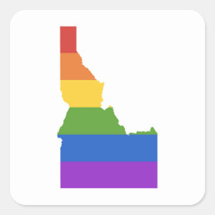 Sticker Carré Carte gay des États-Unis  État de l'Idaho