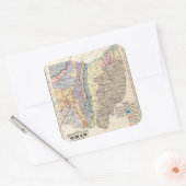 Sticker Carré Carte géologique de l'Ohio (Enveloppe)