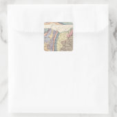 Sticker Carré Carte géologique de l'Ohio (Sac)